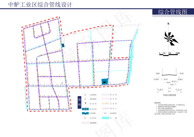 市政工程规划图psd模版下载