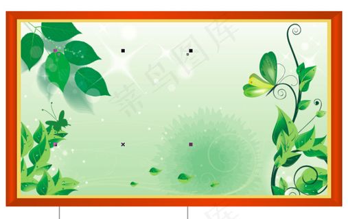 绿色展板矢量素材