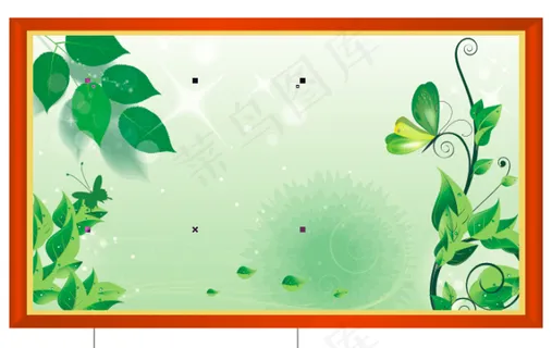 绿色展板矢量素材