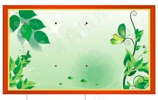 绿色展板矢量素材