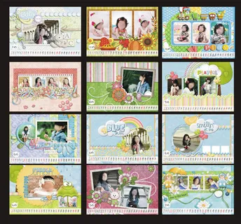 2012儿童台历模板PSD素材