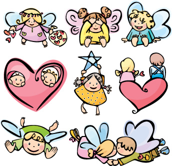 卡通天使矢量素材