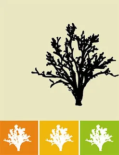 干树剪影矢量素材