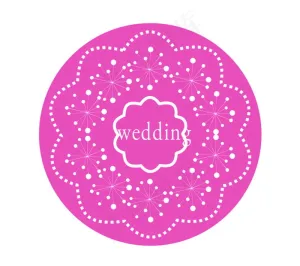红色婚礼主题logo设计