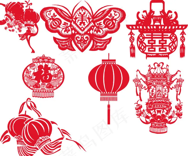 元宵春节灯笼矢量图ai矢量模版下载