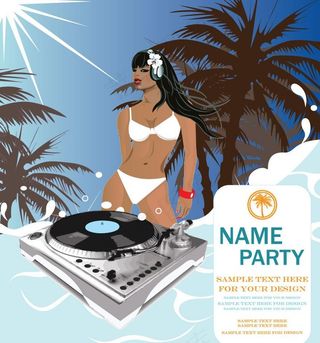 激情夏日音乐背景图片