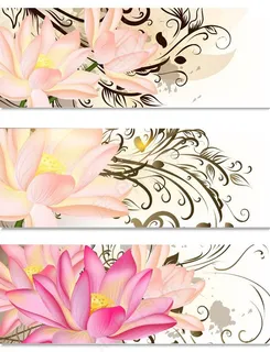 梦幻花纹花朵横幅图片 梦幻花纹花朵横幅图片