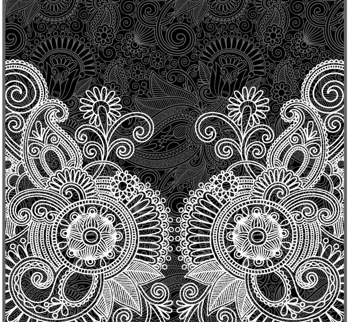 黑白欧式花纹 古典花纹图片