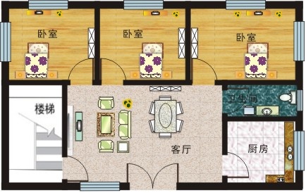 室内平面图cdr矢量模版下载