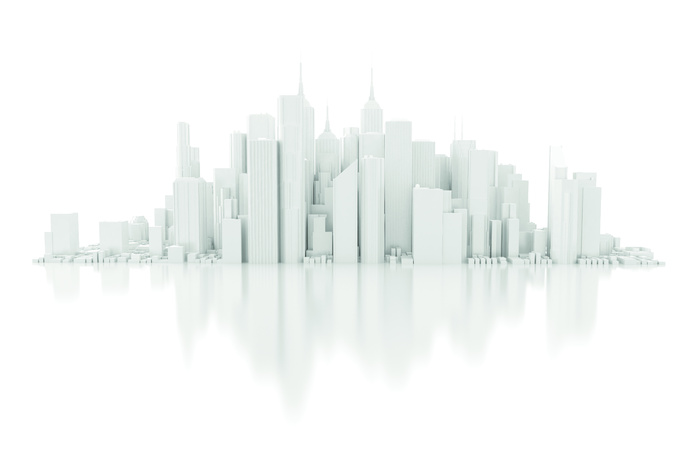 3D城市建筑背景图片