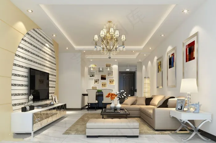 中式客厅装修设计效果图