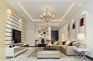 中式客厅装修设计效果图