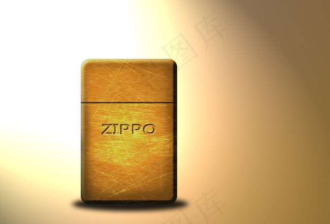 立体划痕ZIPPO打火机psd模版下载