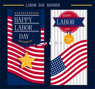 美国旅游矢量横幅素材