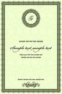 传统装饰花纹边框矢量素材