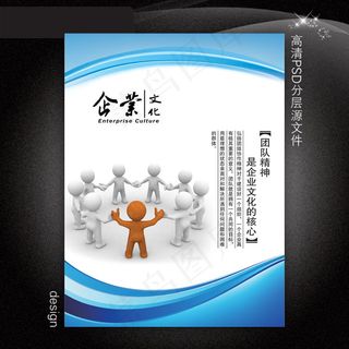 企业文化展板PSD模板下载