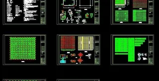 加油站罩棚网架结构图
