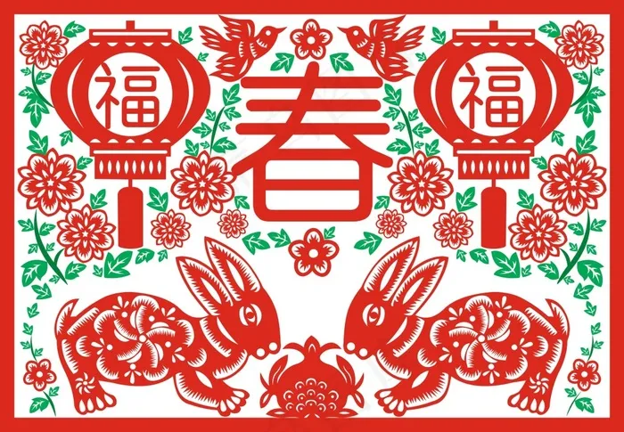 祝福新春cdr矢量模版下载