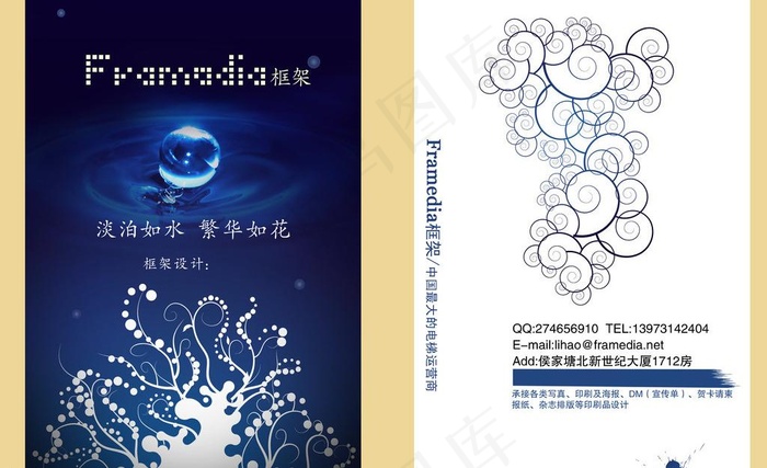精美名片图片psd模版下载