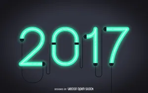 时尚科技感2017艺术字体剪影素材