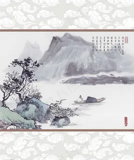 移门山水画 移门山水画