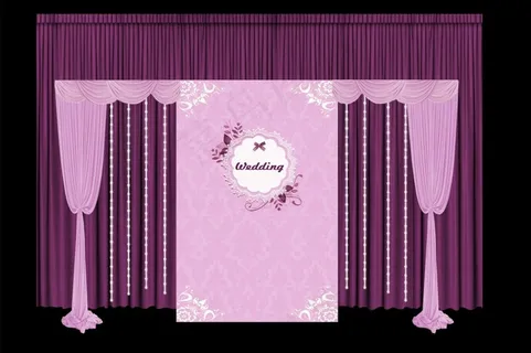 粉紫色婚礼效果图