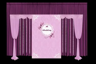 粉紫色婚礼效果图