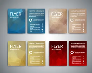 时尚炫彩多边形抽象几何背景素材