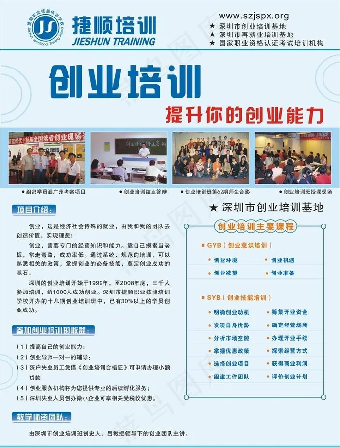创业培训班cdr矢量模版下载