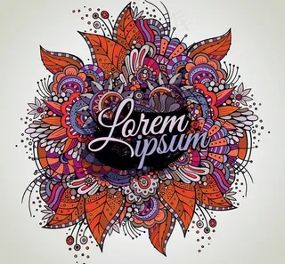 手绘古典花纹图片