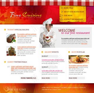 经典美食网页psd模板