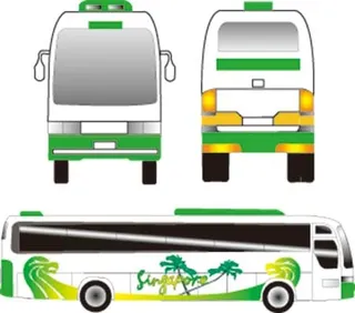 公交汽车矢量素材