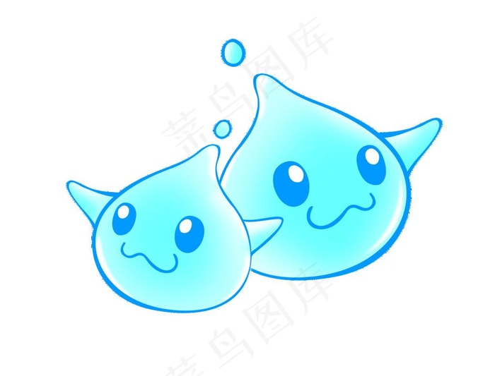 卡通水滴图片psd模版下载