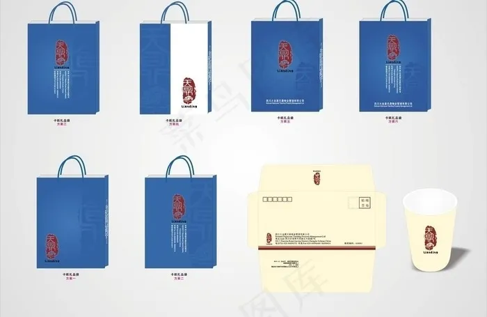 礼品袋包装cdr矢量模版下载