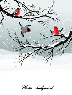 美丽的冬天自然背景矢量素材06