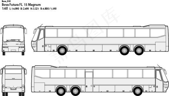 bova公共汽车矢量图