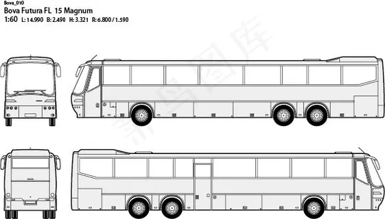 bova公共汽车矢量图