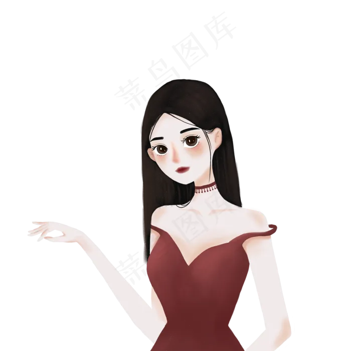 卡通性感美女下载,免抠元素(2000*2000px 300 dpi )psd模版下载