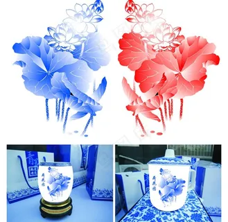 荷花青花瓷杯子图片 荷花青花瓷杯子图片