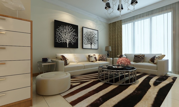 中式客厅装修设计效果图