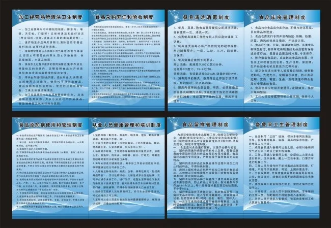 中学食品制度cdr矢量模版下载