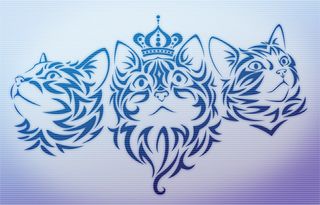 高清晰可爱猫咪PS图腾笔刷