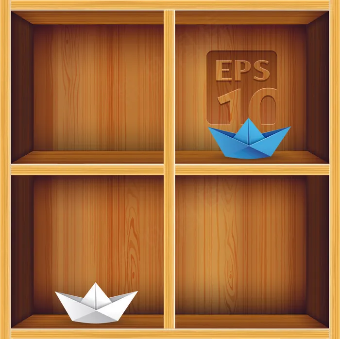 木板隔层展示架矢量素材eps,ai矢量模版下载