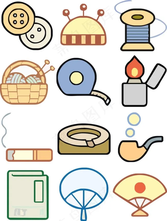 卡通插画素材cdr矢量模版下载