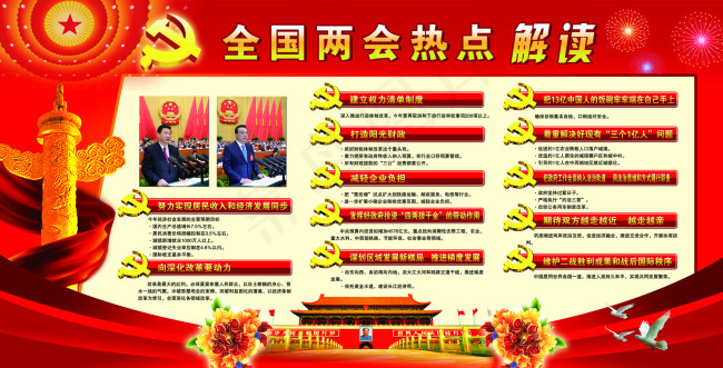 全国两会热点(6944X3544(DPI:72))psd模版下载
