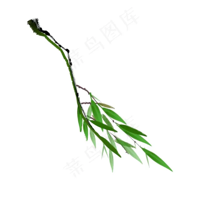 竹叶+唯美+树叶素材+平面设计psd模版下载