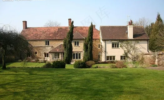 欧式建筑 园林 房子 屋 树图片