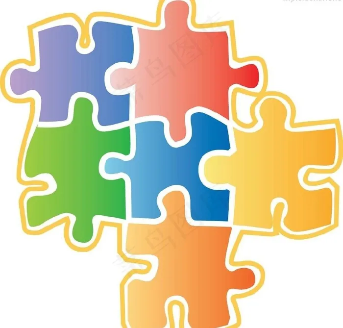 拼图玩具图片ai矢量模版下载