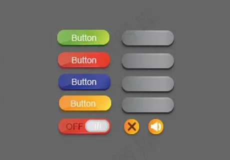 糖果色网页按钮