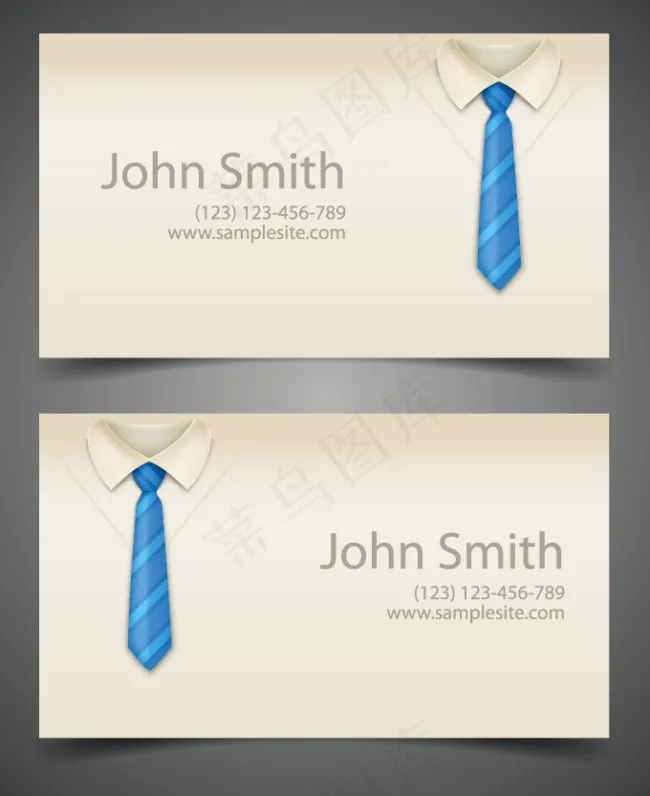简约商务名片矢量素材衬衫eps,ai矢量模版下载